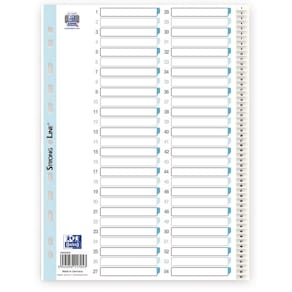 Register Elba A4 hvidt karton, 10 stk