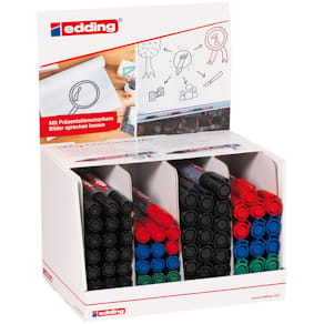 Whiteboardmarker edding 250 Thekendisplay, 60 St., sortiert