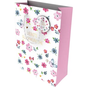 Geschenktragetasche EigenArt Liebste Glückwünsche, mehrfarbig, 26