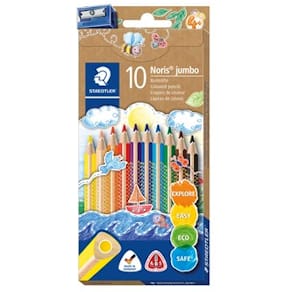 Färgblyertspenna Noris Club Jumbo 3-kantig ass (10)