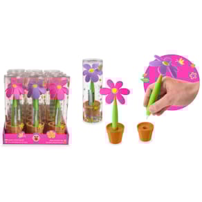 Kugelschreiber Trendhaus Blume mit Topf, sortiert
