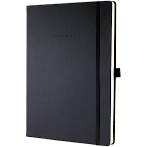 Notizbuch Sigel Conceptum, A4, 97 Blatt, liniert, schwarz