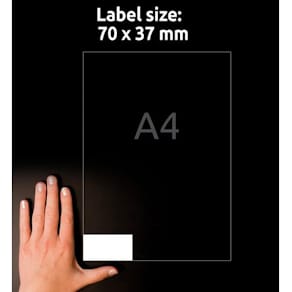 Etikett AVERY 70x37mm 2400/fp