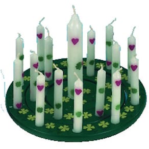 Geburtstagskerzen Noname, 10 Stück + 1 Lebenslicht, mehrfarbig