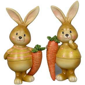Dekofigur Osterhase Karotte, sortiert