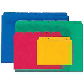 Leitregister PAGNA, A5 quer, 25-teilig, rot, A–Z