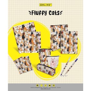 Schulpaket Online Fluffy Cats, sortiert