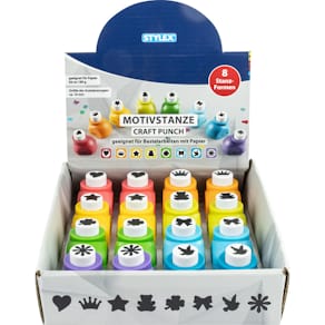 Motivlocher STYLEX, 16 mm, 8-fach sortiert, 16er Display