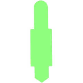 Stecksignal Elba, PVC, hellgrün