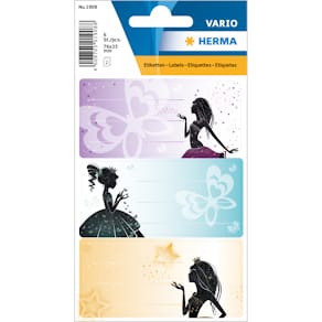 Schuletiketten HERMA Sweet Princess, beglimmert