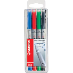 Folienschreiber STABILO OHPen universal, F, Etui, 4 Stück