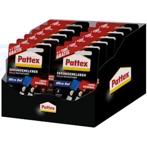 Sekundenkleber Pattex Ultra Gel + Flüssig, 3 g + 3 g (Gratis)