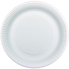 Tallerken papp Ø23cm hvit (50)