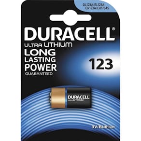 Batteri Duracell Ultra CR123A lithium, 3V
