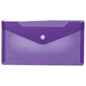 Brieftasche HERMA PP, DIN lang, transparent violett, Druckknopf