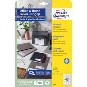 Etiketten Avery Zweckform Universal, 48,5x25,4 mm, weiß, 400 St.