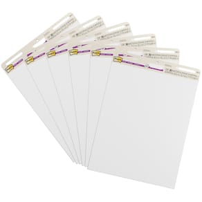 Flipoverblok Post-it hvid 635x762 mm, 20 ark/blok, 4+2 blokke