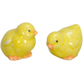 Dekoküken Porzellan, gelb, sortiert