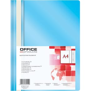 Snelhechtmap OFFICE products, lichtblauw, A4