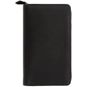 Filofax Saffiano Personal Systemkalender med dragkedja Svart