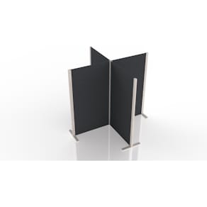 Trennwand Magnetoplan Akustik Wood Series, 1800x2084x2084 mm, Fil