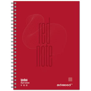 Spiralbuch STAUFEN STYLE, A4, 80 Blatt, kariert, rot