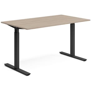 Skrivbord el 140x80 cm Vit ask/Svart