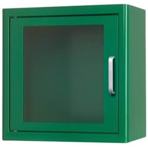 Väggskåp med larm till hjärtstartare