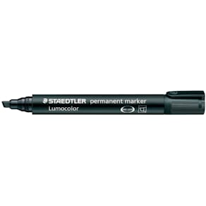 Permanentmarker STAEDTLER Lumocolor, schwarz, Keilspitze, 10 St.