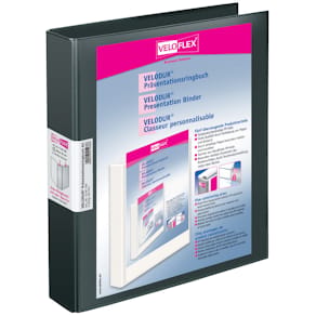 Ringbuch VELOFLEX Velodur, A4, 4R, 30 mm, schwarz