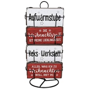 Schild Noname Eisen, Weihnachten, sortiert