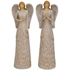 Weihnachtsengel Polyresin, braun, sortiert