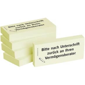 Haftnotiz BIZSTIX Business 1301010113, gelb, 75x35mm, 5x100 Blatt