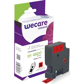 Märkband Wecare D1 12mm sv/röd