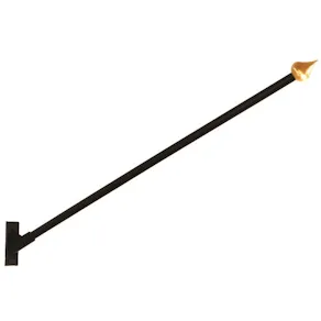 Flaggfäste för entreflagga svart
