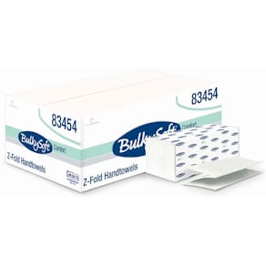 Håndklædeark BulkySoft Comfort 2-lags, hvid 205x240 mm, 3750 stk