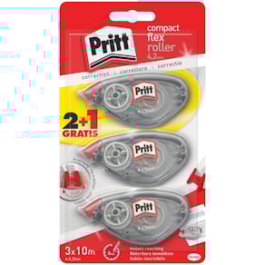 Correctieroller Pritt Compact Flex, 4,2 mm x 10 m, blister 2+1