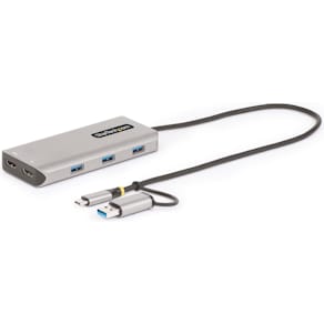 StarTech.com USB-C Multiport Adapter w/Attached USB-C to USB-A
