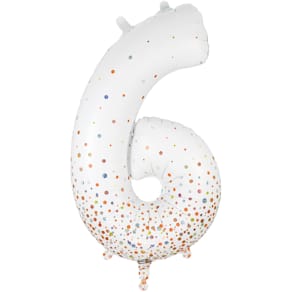 Folienballon OAK TREE Sparkling Fizz, Zahl 6, rosegold, 86 cm