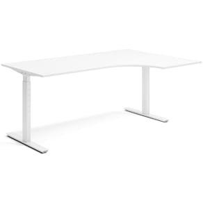 Skrivbord el höger 80x180 cm Vit/Vit