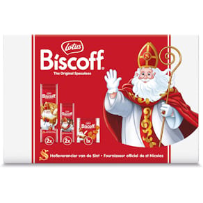 Speculaaskoekjes Lotus, Sinterklaasdoosje, 180 g, doos van 5