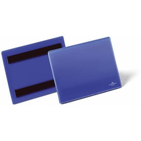 Lagerlomme Durable magnetisk A6 tværformat, blå