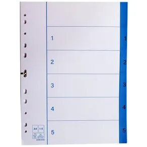 Pappersregister A4 1-5 20/fp