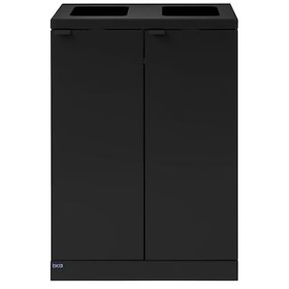Avfallsbeholder BICA 867 2x65L sort