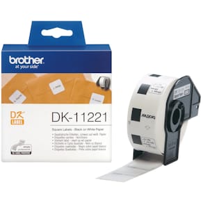 Thermoetikett Brother, 23 x 23 mm, weiß, 1000 St.