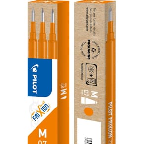 Pennpatron Gelbläck PILOT Frixion 0,7mm Orange 3/FP