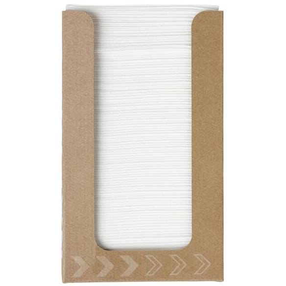 Serviett DUNISOFT 20cm hvit m/disp (100) 12frp