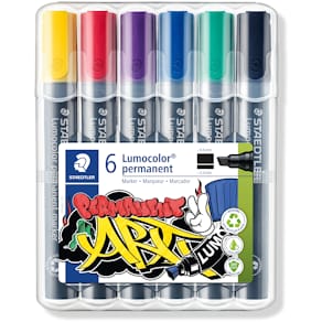 LUMOCOLOR MARKER PERMANENT 6 ASS