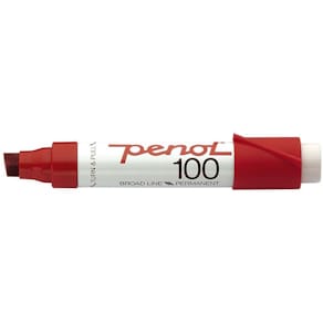 Marker Penol 100 skrå spids 3–10 mm rød, 10 stk