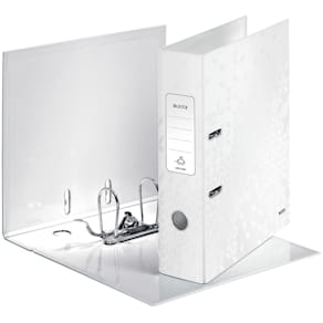 Ordner Leitz WOW, A4, 8 cm, perlweiß